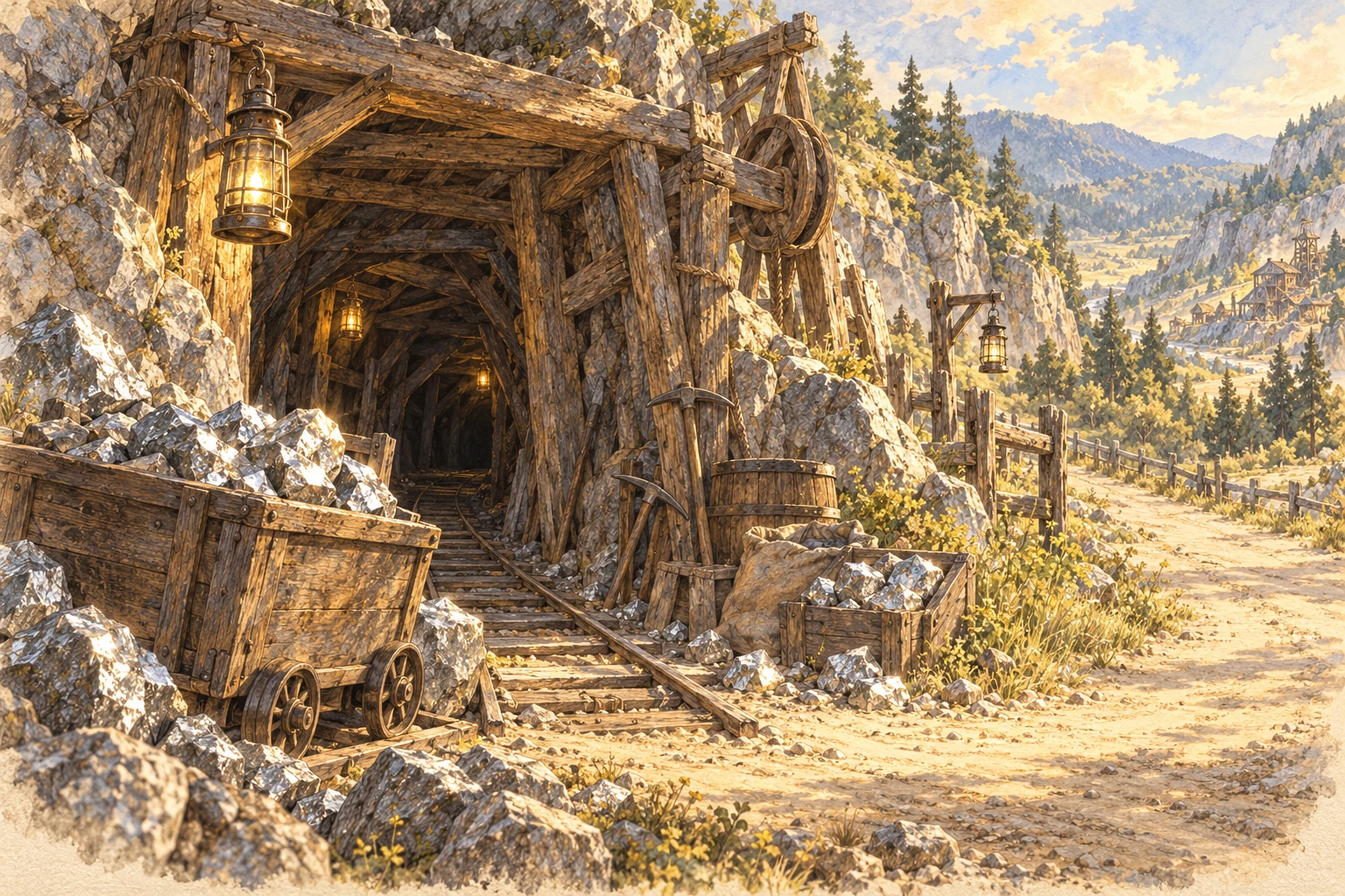 The silver mine entrance.