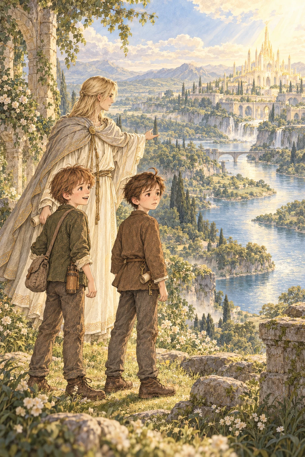 Chris looks toward the Celestial City and the River of Death, remembering Faithful.