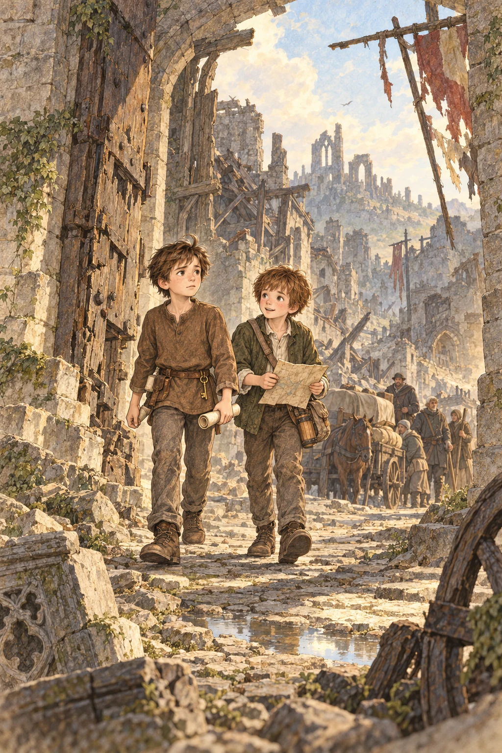 Chris and Hopeful enter the City of Destruction with maps, food, and news.